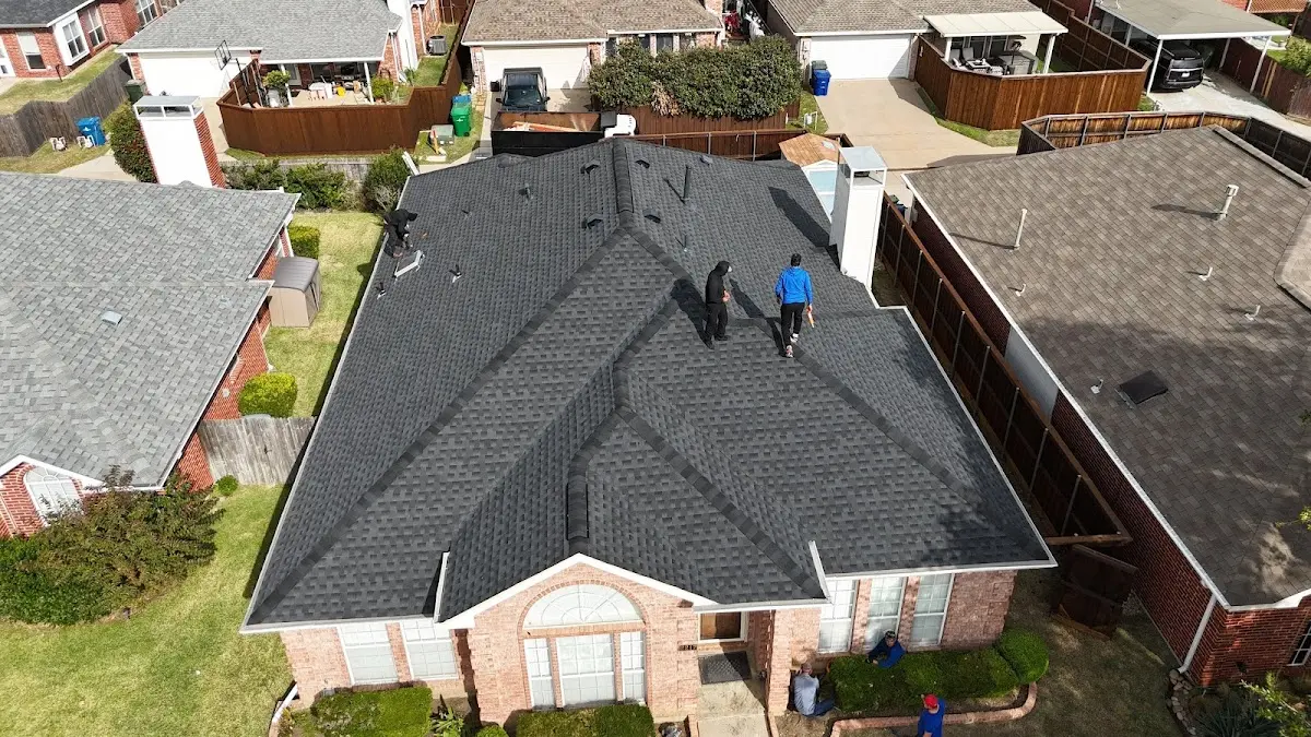 Commercial Roofing work in progress on a Westville property